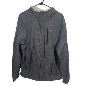 Paradox Rain Jacket Mens Medium Gray Lightweight Hooded Reflective Waterproof